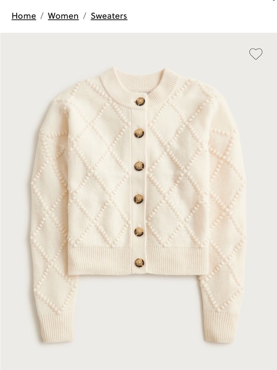 J. Crew Sweaters - JCREW Cream Textured Button-Front Women's Sweater